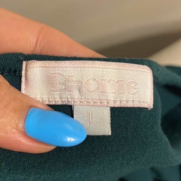 BHome hunter green MATERNITY sleeveless cotton blend stretch DRESS size Large - Picture 4 of 5